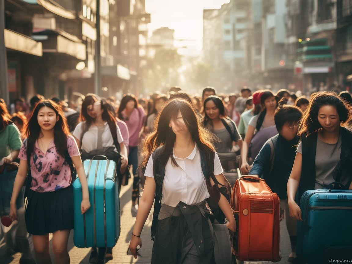 高考结束挑行李回家的女生现象深度剖析